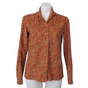 Vintage 60s Homemade Button up Floral Top